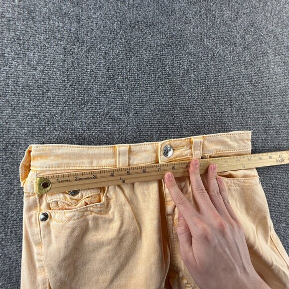 True Religion Jeans Women Yellow Cotton Blend Stretch Urban Skinny ACTL 28X28 - Picture 12 of 15